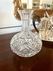 Signed Hawkes Cyprus American Brilliant Glass Carafe