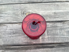 Vintage Ruby Red Viking Glass Arlington Pattern Goblet – About 3.75″Wx7″H