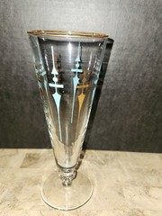Vintage Libbey Staccato Pilsner Abstract Sward Beer Glasses Set Of 6