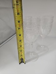 Vintage Acrylic Plastic Raised Grapes Wine Glass Stemmed 7½» Tall Set Of 3 Piece
