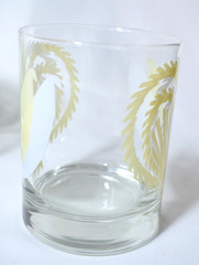 2 Georges Briard Signed Unique Design Rocks Tumblers Glasses Birds MCM Barware