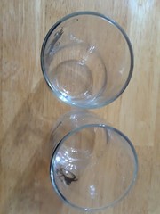 2 VINTAGE ANCHOR HOCKING GLASSES «THE HANSOM» & «GAS BUGGY» B8