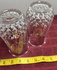 2 Vintage Cristal d’Argues Longchamp Crystal Highball Barware France Diamon Cut