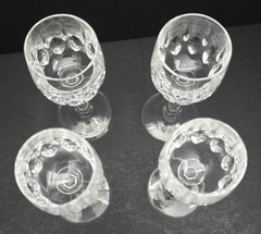 Set of 4 Gorham Crystal Royal Tivoli Cordial Glasses 4-3/8″H
