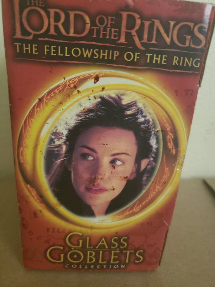 Signed by Liv Tyler Lord of the Rings Decorative Glass Goblet 8 oz Clear/Brown