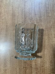 Lot of 4 Clear Glass Flowered And Various Patterns