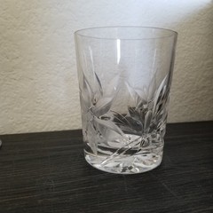 1 Untitled Pattern Floral Etched Whiskey Glass by Lausitzer Star Flower