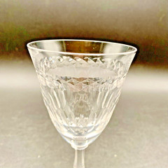 Tiffin-Franciscan Enchanted Crystal Wine Glass – 5 1/2″ EUC – Multiple Avail
