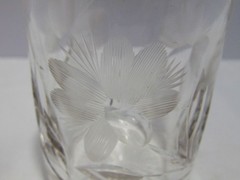 American Brilliant Cut Glass Floral Crystal Tumbler