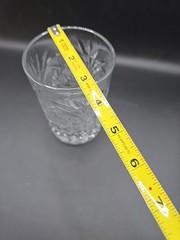 Vintage 1970s Fostoria Glass STOWE Clear Pinwheel Highball Tumbler 5″ GLOWS!