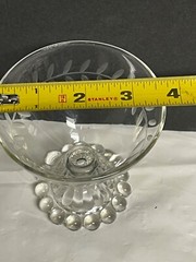 4 Sherbet Champagne Glasses Anchor Hocking Berwick Boopie Laurel Cut Glass MINT