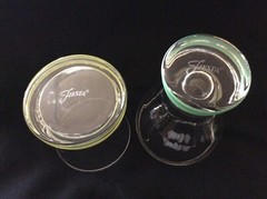 Lot Of 4 Fiesta Ring Striped Glasses Goblets 2 GLASSES 16 OZ.~~2 GLASSES 12 OZ.