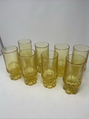 (8) Franciscan Madeira Cornsilk Yellow Ice Tea Glasses 6½» Tall