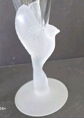 Set Of 2 Sasaki Wings Frosted Dove Birds Champagne Flutes 9.25″