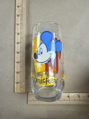 Lot Of 3 Mixed Brand Multicolor Character Tumbler Glasses Mickey 7up Retro