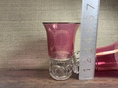 Tiffin Franciscan Flat Tumbler King’s Crown Cranberry Flashed