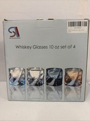 Set Of 4 Nordic Style Whiskey/scotch/ Cocktail Glasses, Clear