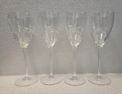 Lenox Crystal Opal Innocence 8.5″ Tall Water / Wine Glasses Set 4 Discontinued