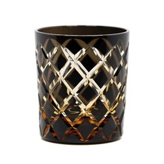 Whiskey Glasses Edo Kiriko Crystal Glass Tumbler Drinkware Black 250ml/9oz