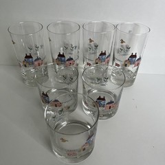 Lot (7pc) Beautiful Vintage Heartland International Pattern Glasses