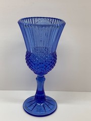 AVON Fostoria Cobalt Blue Glass Goblets George Washington