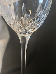 Waterford Crystal Lismore Essence Wine Glass, 9 1/2″ Wide Platinum Band , Box