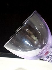 Tiffin Twilight Blue Alexanderite Purple 6.5″ WATER GOBLET GLASS Dichromatic