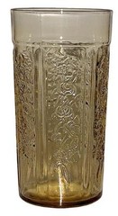 Federal Glass Company Sharon Amber Thin Ice Tea Tumbler