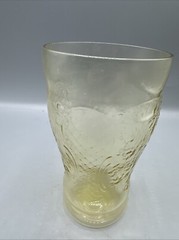 VTG Federal Glass Normandie Bouquet and Lattice Amber Water Tumbler Cup 5.25″