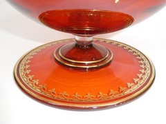 Gold Ruby Table Centerpiece Bowl Circa 1825 AL-27