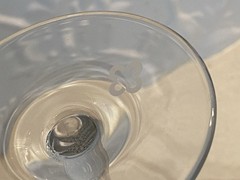 Marie Claire Etched Glass 23cm Tall Wine Bar Glasses X 2