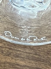 Oscar de la Renta Crystal Le Grande Fleur 8-1/2″ Wine Glass