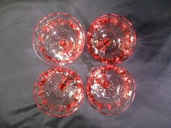 Mikasa Terrace Coral Optic Wine Glasses Set of 4