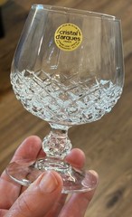 Cristal D’Arques Brandy Snifter LONG CHAMPS Crystal Cognac Glasses Set Of 4