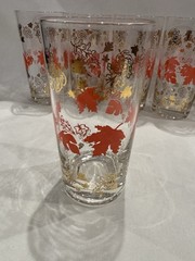 Set of 6 Tumbler Glasses Autumn Fall Maple Leaves Royal Norfolk Libbey?