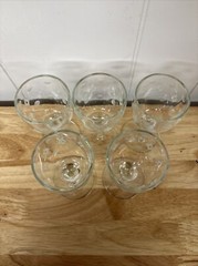Standard Glass Co Criss Cross & Punties Etched Tall Cordial Sherry Glasses 5