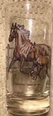 Equestrian Racing Mare And Foal Jumper Glasses Set of 3 Frank Childer