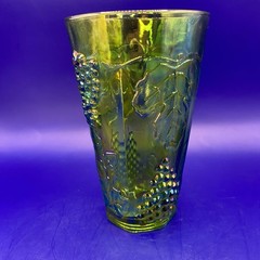 vintage Indiana Glass Company Iridescent «Harvest Grape» tumbler «Harvest Blue»
