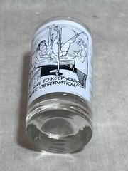 Vintage Risque Tumbler Doctor Patient Barware Kitchen Humor Mid Century Modern