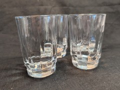 4 Arcoroc USA Arcade Bengale 5oz Double Shots/Juice Clear Scalloped Foot 3.5in