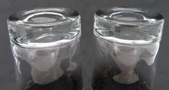 Set Of 2 Vtg SILVER Fade Grape Glasses Highball and Ice Bucket Mercury Ombre MCM