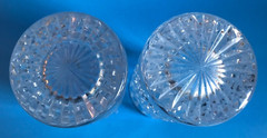 CLEAR CUT GLASS ~ CRISS CROSS HIGHBALL GLASS PAIR(2) ~ 12 Oz.