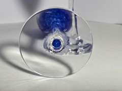 2 Union Street Glass Champagne Flutes Lavender Cobalt Aqua You Choose