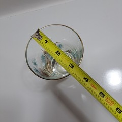 Libbey Turquoise Pine Cone Vintage 1960S Drinking Glass Clear Gold Trim