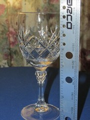 Durand Cristal D’Arques GOBLET DEAUVILLE Clear 7″Fan Cut EXC. RARE (5 AVAILABLE)