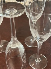 Set of 2 LALIQUE CRYSTAL ANGEL Frosted Crystal Champagne Flutes Signed Glasses