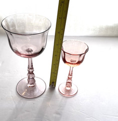 Mikasa Terrace Coral Cordial Optic Glass & Terrace Pink Wine Glass 2
