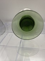 Vintage German Roemer Green Beehive Stem Wine Glasses Crystal (Set of 2) 4.25”