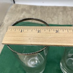 Vintage Platinum Trimmed Heavy Bottom Highball Glasses Set (2) 2.5” D X 5.5” T