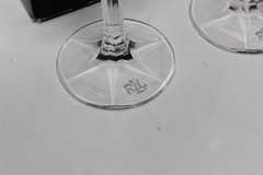 RALPH LAUREN ASTON Fine Crystal Champagne Flute Set of 2 Glasses Made in Germany